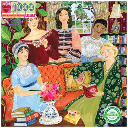 EEBOO Čtvercové puzzle Čtenářský klub Jane Austen 1000 dílků