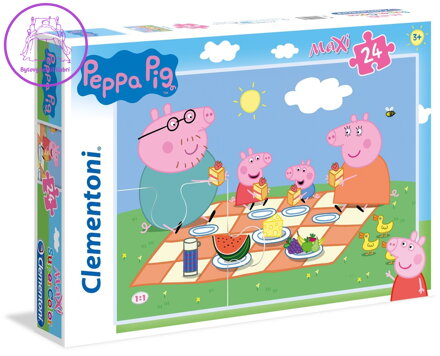 CLEMENTONI Puzzle Prasátko Peppa MAXI 24 dílků