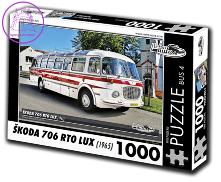 RETRO-AUTA Puzzle BUS č.4 Škoda 706 RTO LUX (1965) 1000 dílků