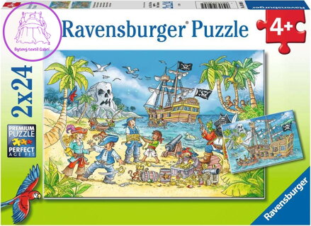 RAVENSBURGER Puzzle Dobrodružný ostrov 2x24 dílků