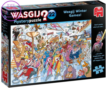 JUMBO Puzzle WASGIJ Mystery 22: Zimní Wasgij hry! 1000 dílků