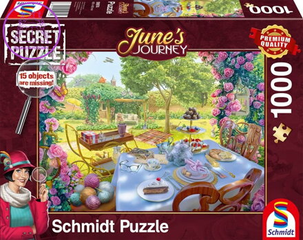 SCHMIDT Secret puzzle June's Journey: Čaj v zahradě 1000 dílků