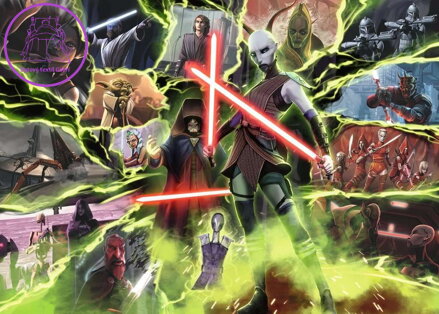 RAVENSBURGER Puzzle Star Wars Záporáci: Asajj Ventress 1000 dílků