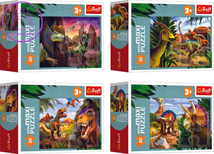 TREFL Displej Puzzle Svět dinosaurů 20 dílků (24 ks)