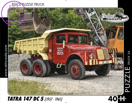 RETRO-AUTA Puzzle TRUCK č.24 Tatra 147 DC 5 (1957-1961) 40 dílků