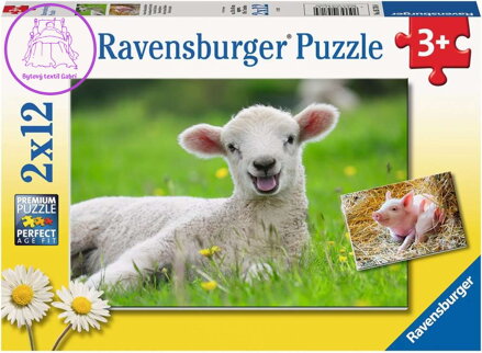 RAVENSBURGER Puzzle Hospodářská zvířata 2x12 dílků