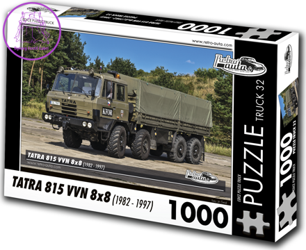 RETRO-AUTA Puzzle TRUCK č.32 Tatra 815 VVN 8x8 (1982 - 1997) 1000 dílků