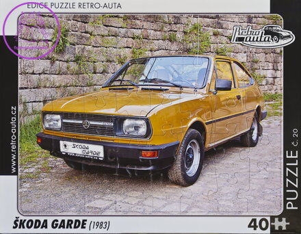 RETRO-AUTA Puzzle č.20 Škoda Garde (1983) 40 dílků