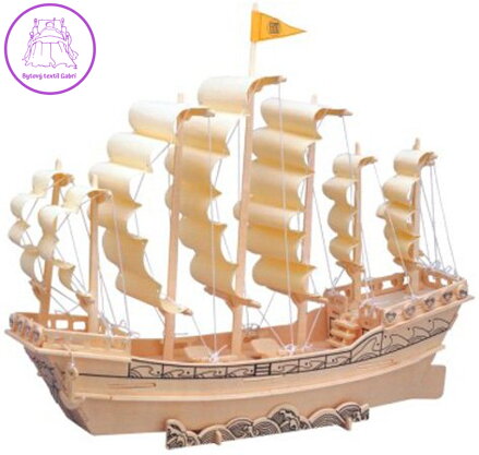 WOODEN TOY , WCK 3D puzzle Plachetnice Dynastie Ming