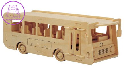 WOODEN TOY , WCK 3D puzzle Autobus