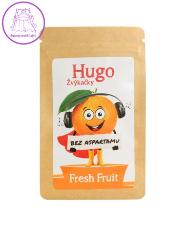 Žvýkačky FRESH FRUIT bez aspartamu 45g/30ks Hugo  3818