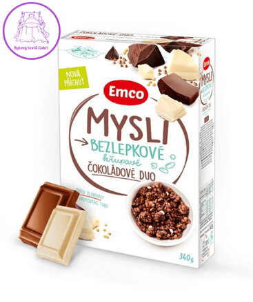 Mysli křupavé čokoládové duo 340g Emco bez lepku 5628