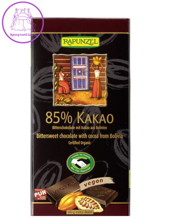 Čokoláda hořká 85% BIO 80g Rapunzel NOVINKA 5718