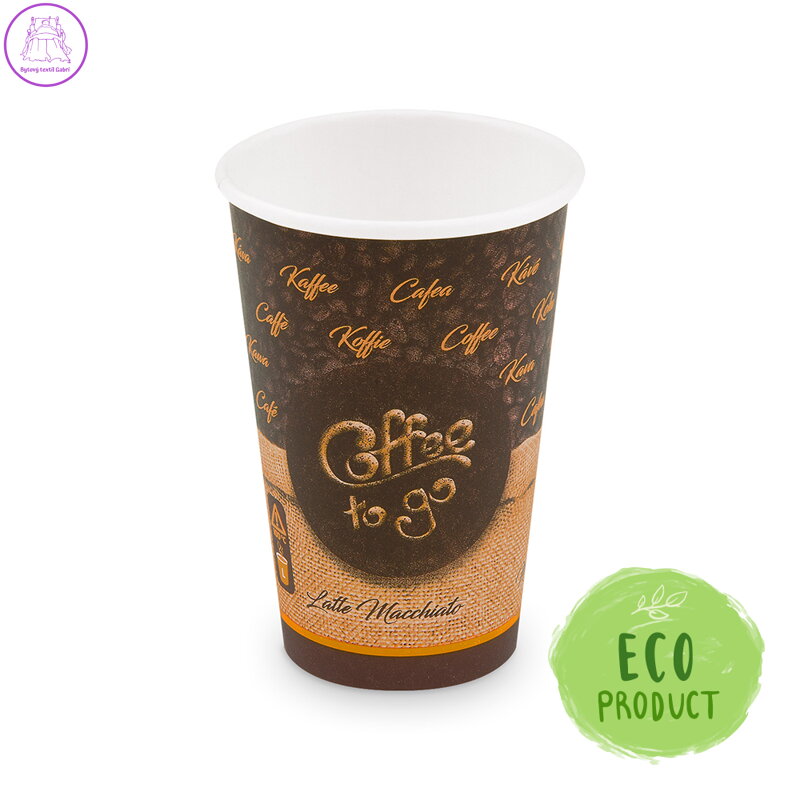 Pohár papírový spotlačou "Coffee to go" 330 ml, L (O 80 mm), 50 ks