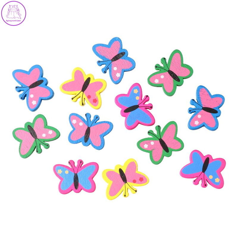 Dekorace motýle, mix barev - sada 12 ks