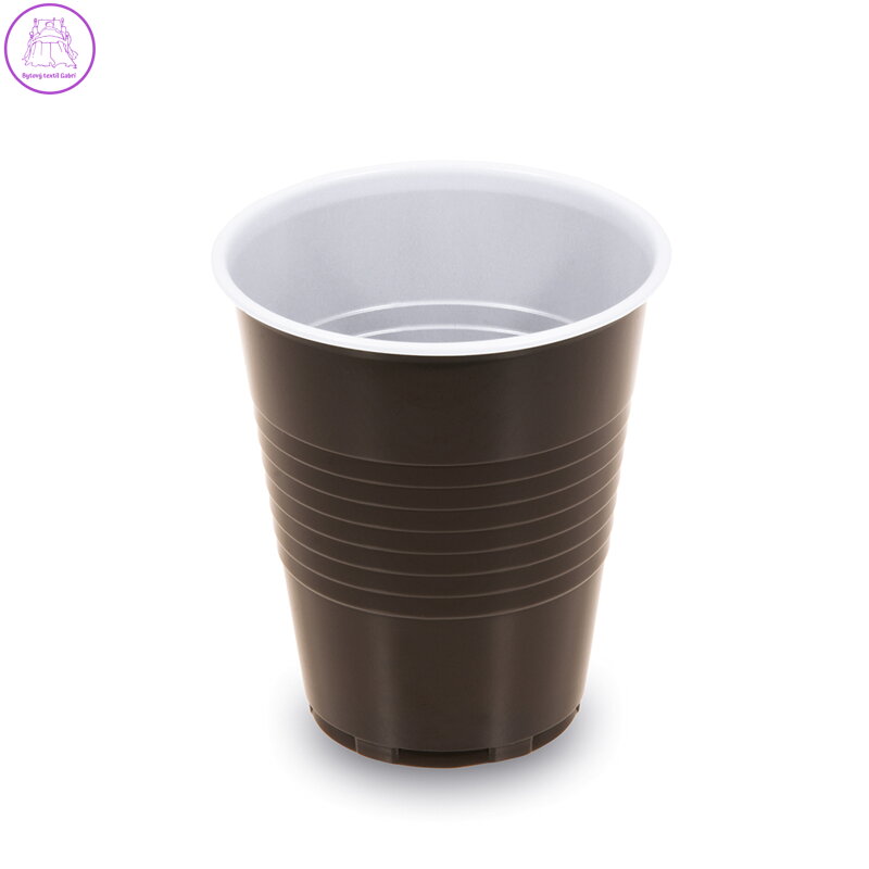 Automatový pohár hnědo-bílý 0,15 l / prům. 70 mm, bal. 100 ks