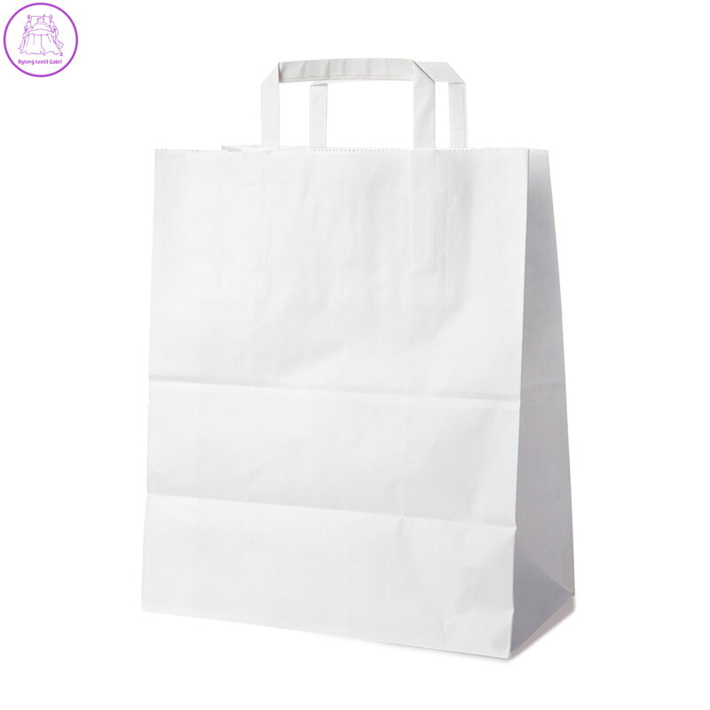 Papierová taška biela 32+16 x 39 cm [250 ks]