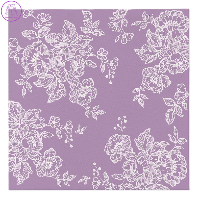 Ubrousky PAW AIRLAID 40x40 cm - Soft Lace Violet