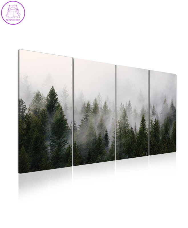 Vícedílný obraz Mlha v lese
