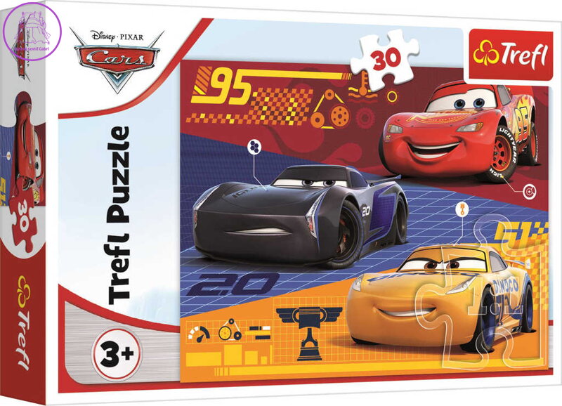 TREFL PUZZLE Auta před závodem Cars 3 (Auta) 27x20cm 30 dílků skládačka