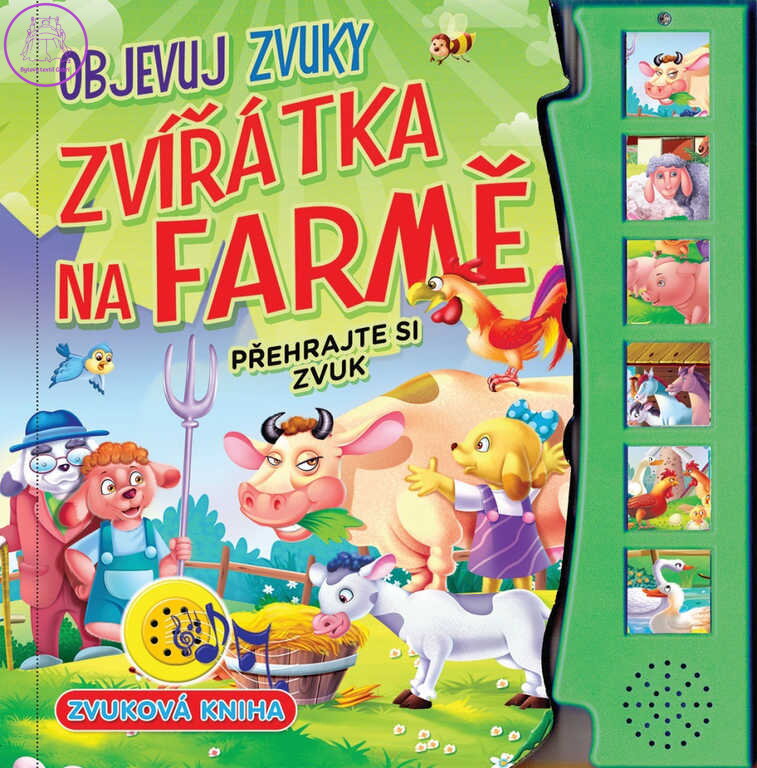 Knížka zvuková Zvířátka na farmě 19x20cm na baterie Zvuk