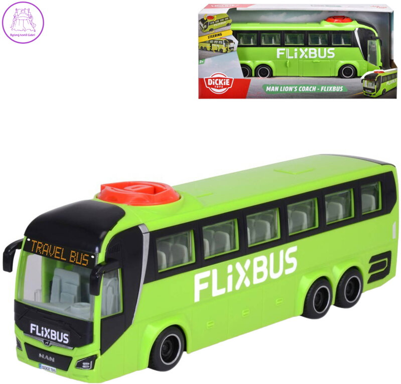 DICKIE Autobus MAN Flexibus volný chod 27cm s ovládáním předních kol