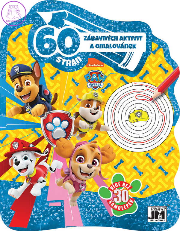 JIRI MODELS Sešit 60 stran zábvaných aktivit Tlapková Patrola (Paw Patrol)