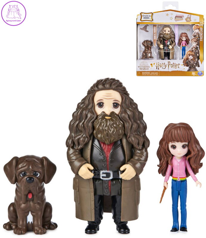 SPIN MASTER Harry Potter mini figurka přátelé set 3ks Hermiona / Hagrid / Tesák