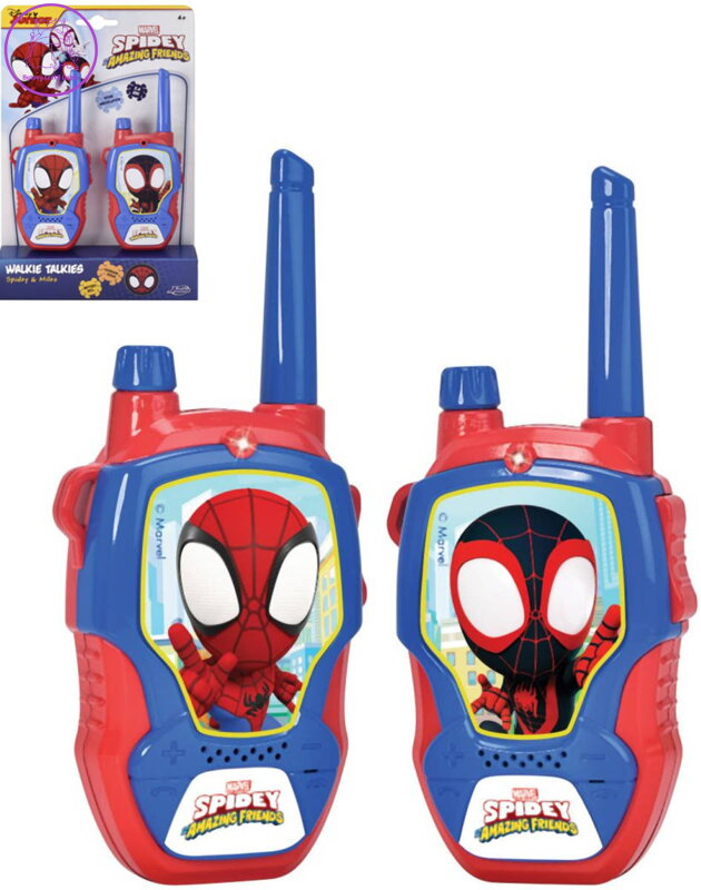 DICKIE Vysílačky dětské Walkie Talkie 2,4GHz Spidey 16cm set 2ks na baterie