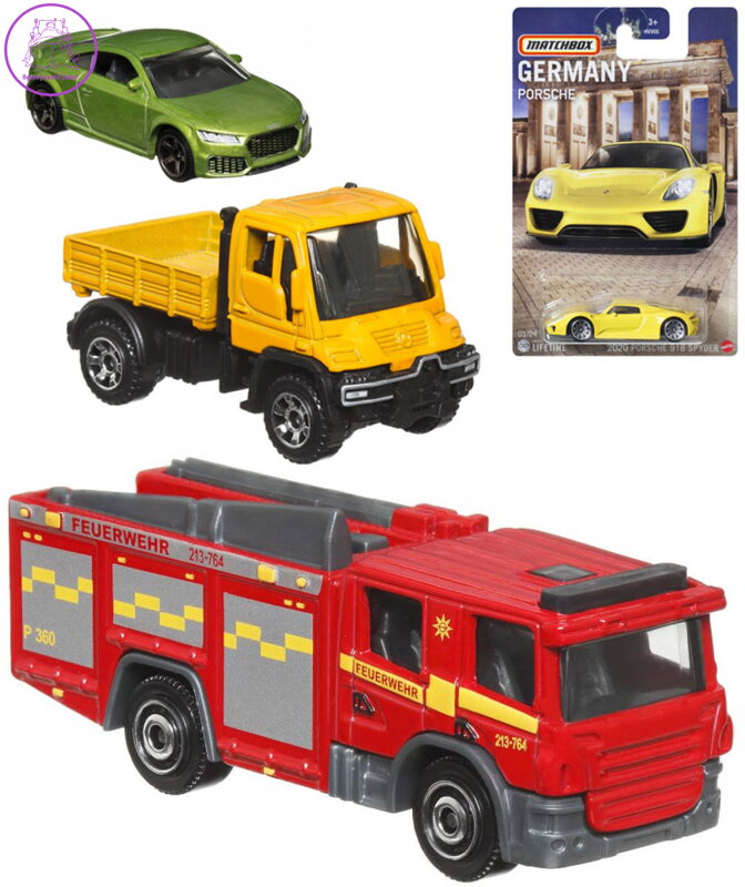 MATTEL MATCHBOX Auto kovové angličák evropská kolekce Germany 6 druhů