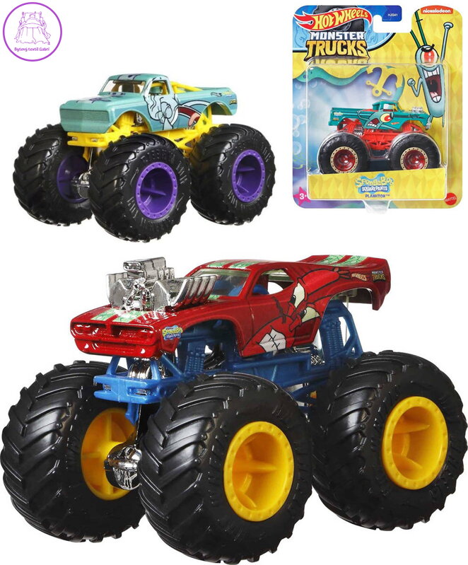 MATTEL HOT WHEELS Auto Monster Trucks Spongebob velká kola různé druhy