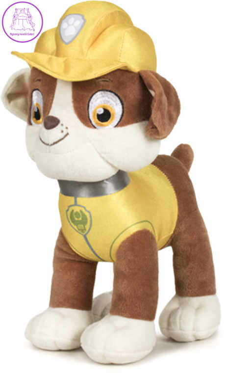 PLYŠ Paw Patrol psík Rubble 34cm Tlapková Patrola *PLYŠOVÉ HRAČKY*