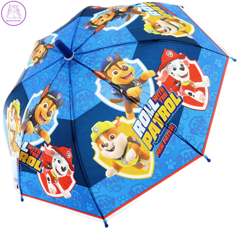 Deštník dětský Tlapková Patrola (Paw Patrol) 45x65cm manuální modrý