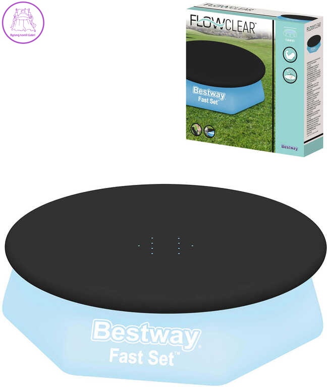 BESTWAY Flowclear plachta kryt na bazény Fast Set 244cm černá 58032