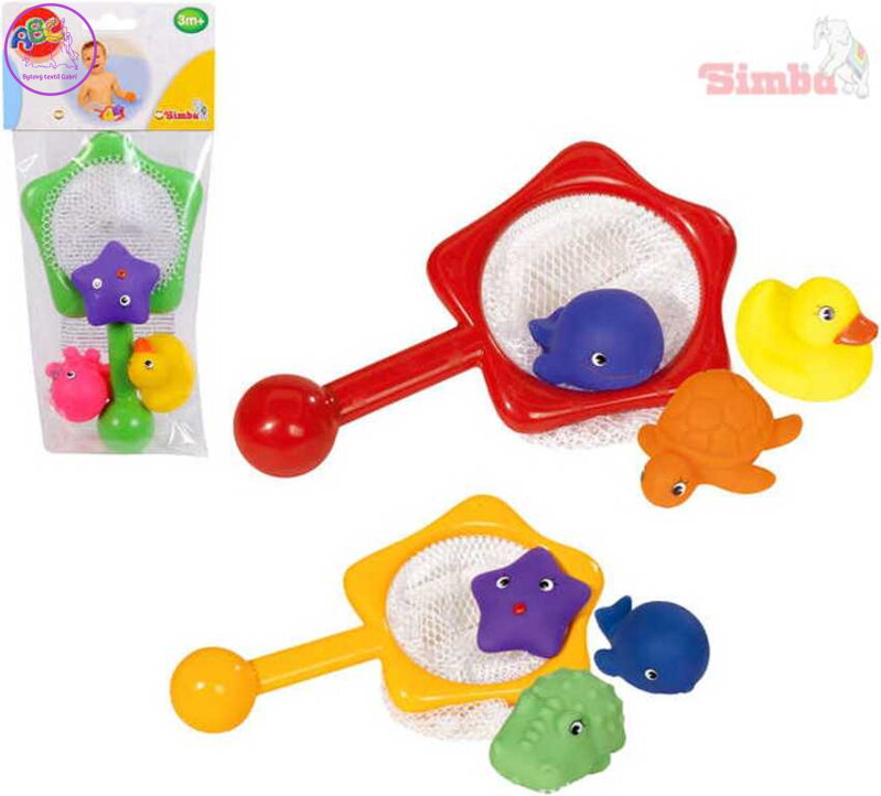 SIMBA Síťka do vody set se 3 zvířátky v sáčku 23 cm PLAST