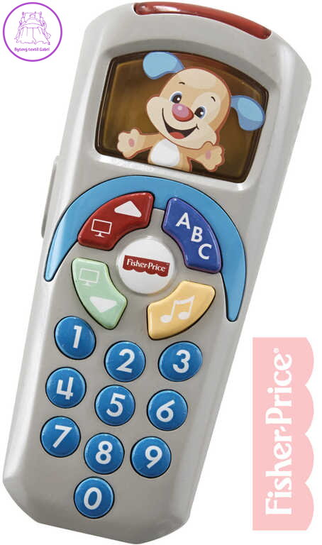 FISHER PRICE Pejskův baby ovladač naučný CZ na baterie Světlo Zvuk