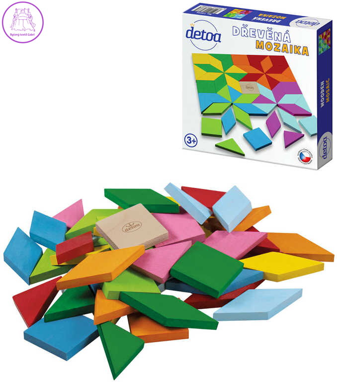 DETOA DŘEVO Mozaika barevná puzzle skládačka *DŘEVĚNÉ HRAČKY*