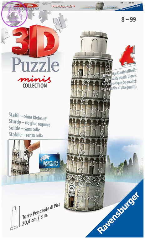 RAVENSBURGER Puzzle 3D Mini budova Šikmá věž v Pise 54 dílků plast