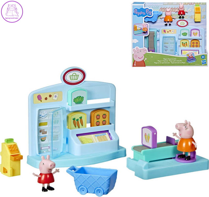 HASBRO Supermarket Peppa Pig herní set 2 figurky s doplňky