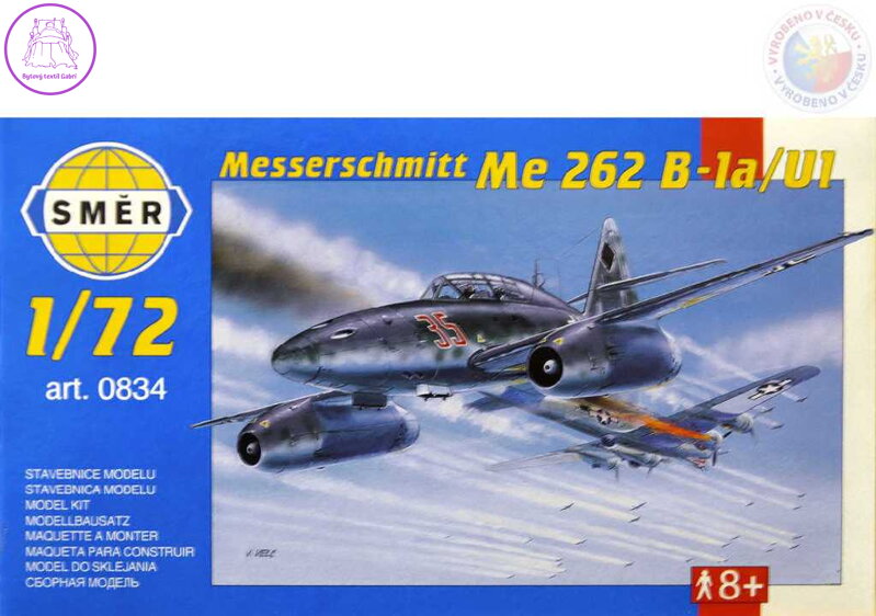 SMĚR Model letadlo Messerschmitt Me 262  1:72 (stavebnice letadla)