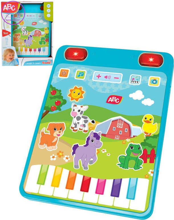 SIMBA Baby tablet zábavný pianko na baterie Světlo Zvuk plast