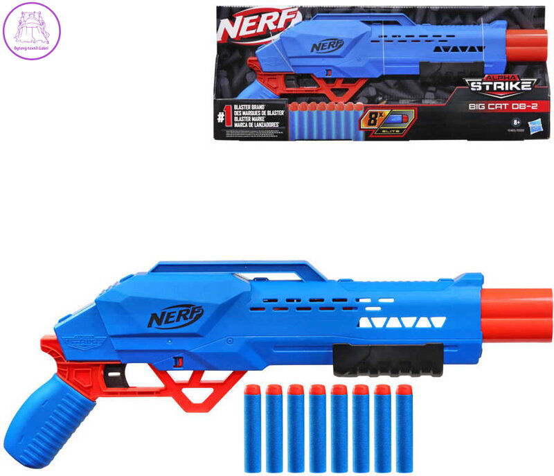 HASBRO NERF Alpha Strike Big Cat DB-2 set blaster + 8 šipek Elite