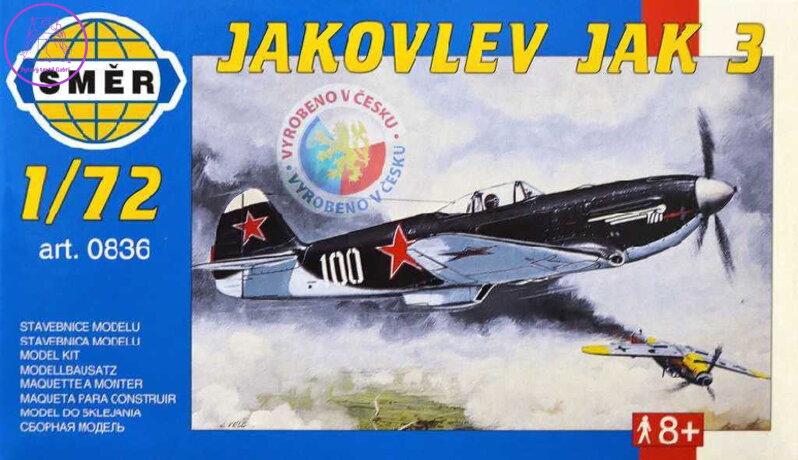 SMĚR Model letadlo Jakovlev Jak 3 1:72 (stavebnice letadla)