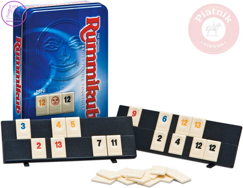 PIATNIK Hra Rummikub mini plechová krabička *SPOLEČENSKÉ HRY*