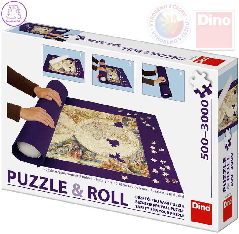 DINO Podložka na skládání a úschovu puzzle nová rolovací pro 500-3000 dílků