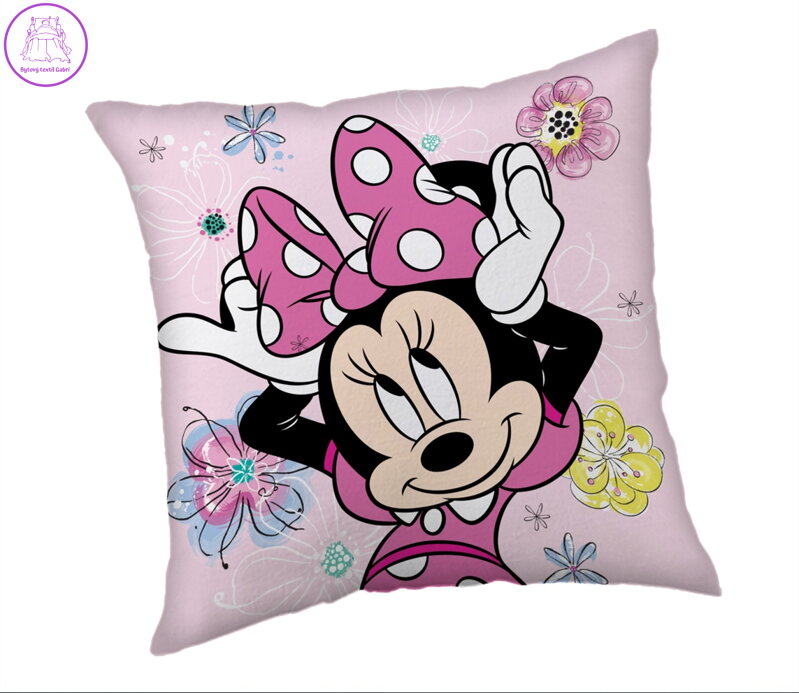 Jerry Fabrics Polštářek Minnie Pink bow 02 35x35 cm