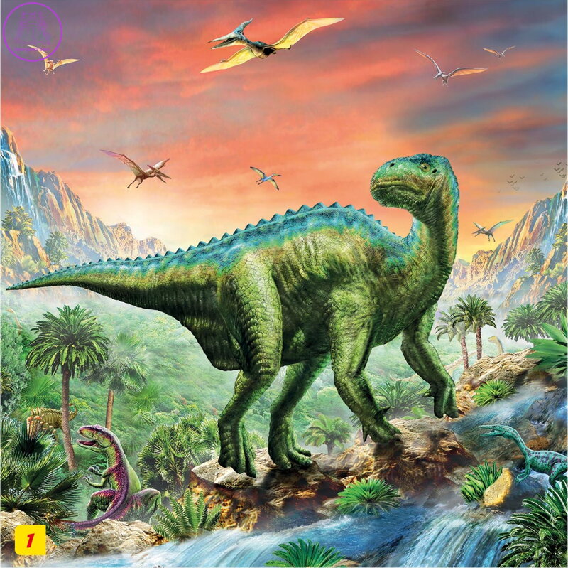 Puzzle s figurkou dinosaura: Iguanodon 60 dílků