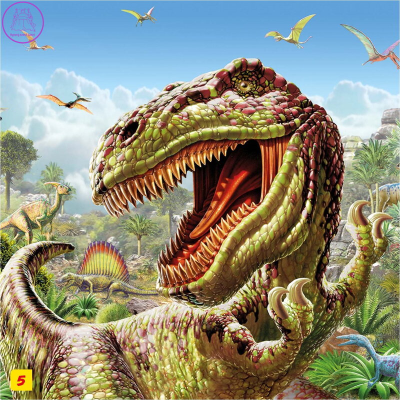 Puzzle s figurkou dinosaura: Tyrannosaurus Rex 60 dílků