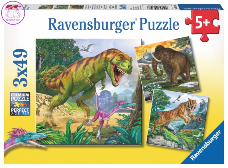 RAVENSBURGER Puzzle Pravěcí vládci 3x49 dílků