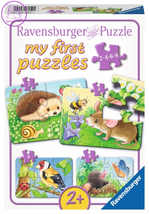 RAVENSBURGER Moje první puzzle Zvířátka v zahradě 4v1 (2,4,6,8 dílků)